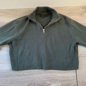 Pacsun half zip crop top